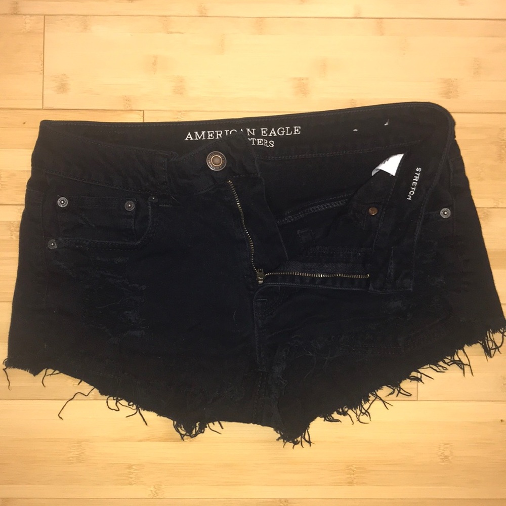 Denim ripped shorts